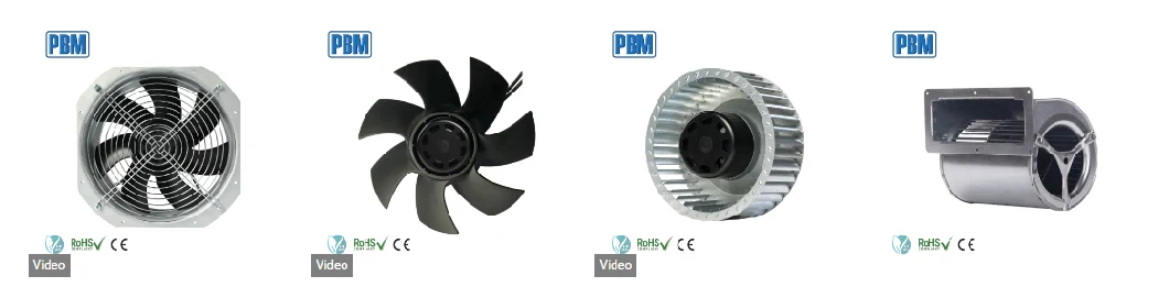 China Supplier Waterproof 115V Ec 250mm Commercial Ventilation Fan for FFU