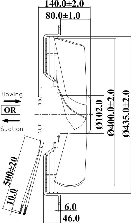 &Phi; 400mm Ec Axial Fan